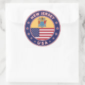 New Jersey, New Jersey, phone heiraten zu sticker, Quadratischer Aufkleber (Tasche)