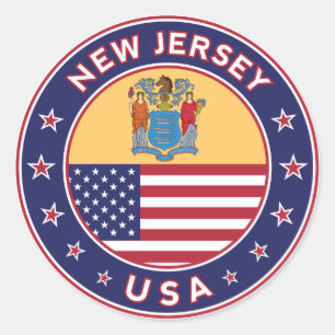 New Jersey, New Jersey, phone heiraten zu sticker, Runder Aufkleber