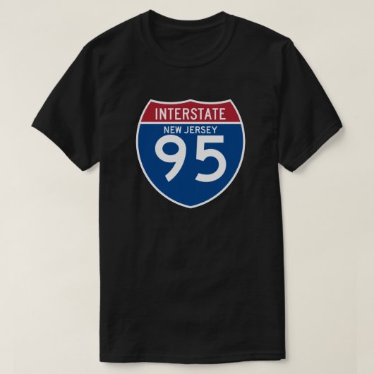 New-Jersey NJ I-95 Autobahn-Schild - T-Shirt (Design vorne)