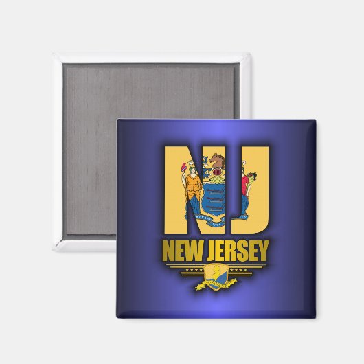 New Jersey (NJ) Magnet (Vorderseite/Rückseite)