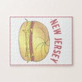 New Jersey NJ Pork Roll Ham Egg Breakfast Sandwich Puzzle (Horizontal)