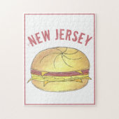 New Jersey NJ Pork Roll Ham Egg Breakfast Sandwich Puzzle (Vertikal)