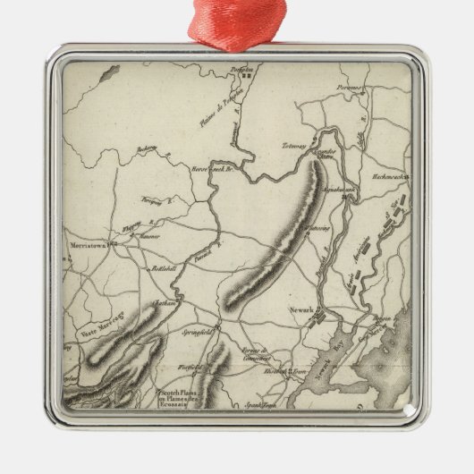 New Jersey Nord Silbernes Ornament (Vorne)