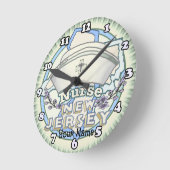 New Jersey Nurse Runde Wanduhr (Winkel)