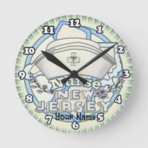New Jersey Nurse Runde Wanduhr