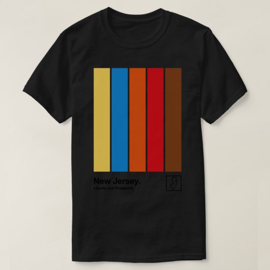 New Jersey Original Minimalistisch Artwork Design T-Shirt (Design vorne)