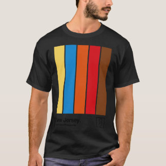 New Jersey Original minimalistisches Kunstwerk Des T-Shirt