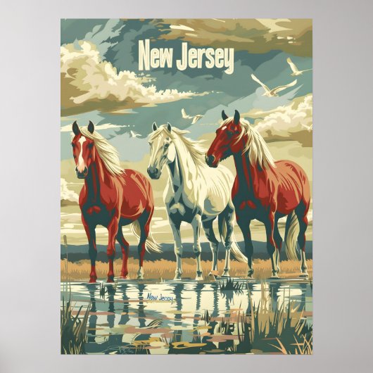 New Jersey Pferde Poster (Vorne)