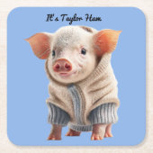 New Jersey Pig Drink Untersetzer (Vorderseite)