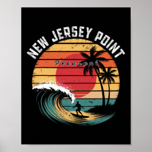 New Jersey Point Pleasant Beach Surfen Poster