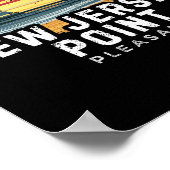 New Jersey Point Pleasant Surfbrett Strand Poster (Ecke)