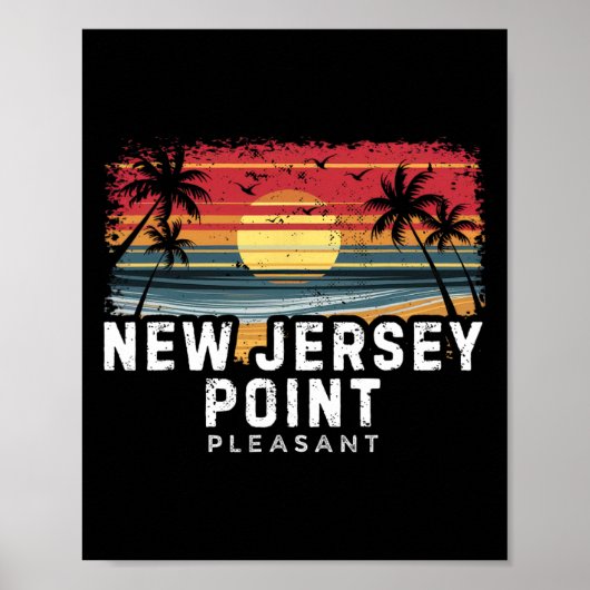New Jersey Point Pleasant Surfbrett Strand Poster (Vorne)