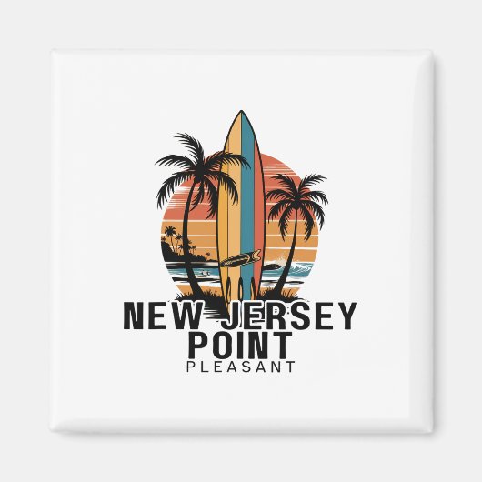 New Jersey Point Pleasant Surfen Surfer _1 Magnet (Vorne)