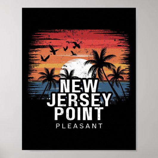 New Jersey Point Pleasant Surfen Surfer  Poster (Vorne)