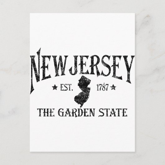 New Jersey Postkarte (Vorderseite)