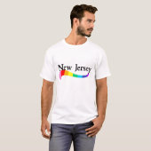 New Jersey Pride Regenbogen-Welle Pride-Parade NJ  T-Shirt (Vorne ganz)