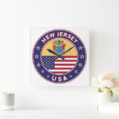 New Jersey Quadratische Wanduhr (Zuhause)