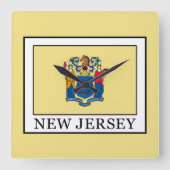 New Jersey Quadratische Wanduhr (Vorderseite)