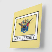 New Jersey Quadratische Wanduhr (Winkel)