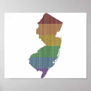 New Jersey Rainbow Gay Pride Poster