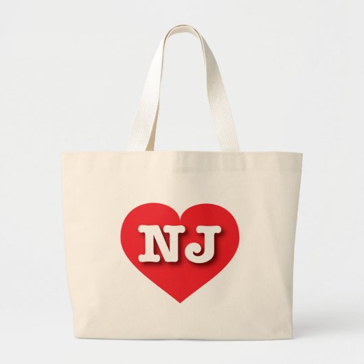New Jersey Red Heart - I Liebe NJ Jumbo Stoffbeutel (Vorne)
