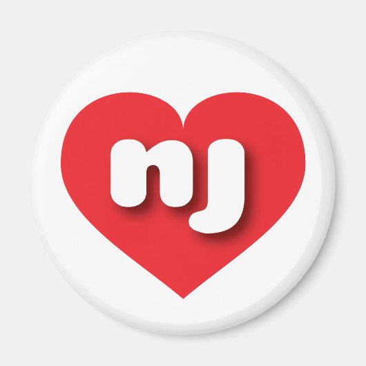 New Jersey Red Heart - I Liebe NJ Magnet (Vorne)