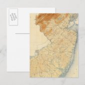 New Jersey Relief Map Postkarte (Vorne/Hinten)