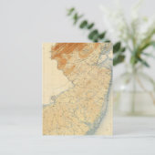 New Jersey Relief Map Postkarte (Stehend Vorderseite)