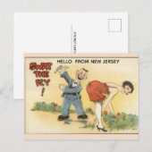 NEW JERSEY RETRO LUSTIGE POSTKARTE (Vorne/Hinten)