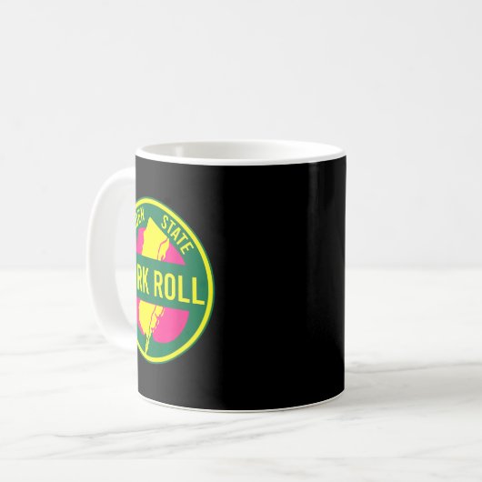 New Jersey Rk Roll Nj Garden State Parkway Sign Gr Kaffeetasse (Vorderseite Links)