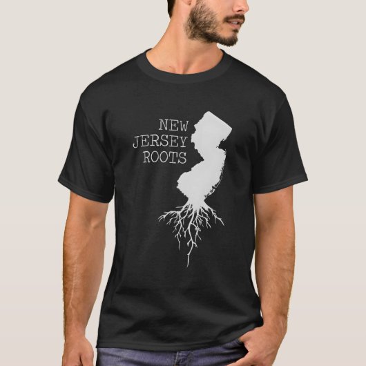 New Jersey Roots Staat Map T-Shirt (Vorderseite)