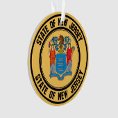 New Jersey Round Emblem Ornament (Vorderseite)