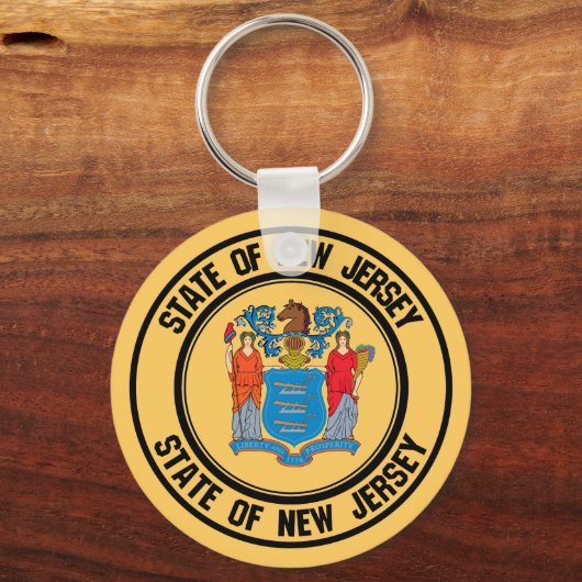 New Jersey Round Emblem Schlüsselanhänger (Vorderseite)