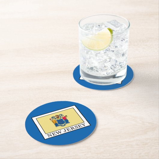 New Jersey Runder Pappuntersetzer (Vor Ort)