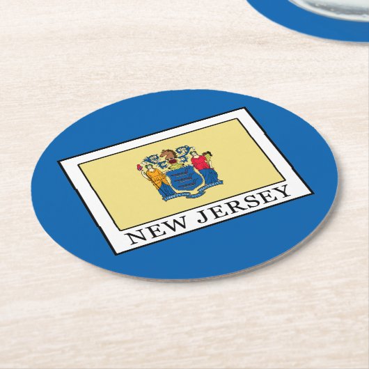 New Jersey Runder Pappuntersetzer (Angewinkelt)