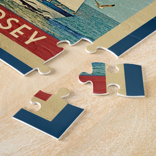 New Jersey Sailboat Vintage Travel Puzzle (Seite)