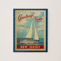 New Jersey Sailboat Vintage Travel