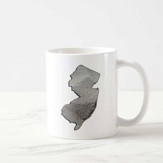 New Jersey Sandy Staat Kontur Kaffeetasse (Rechts)