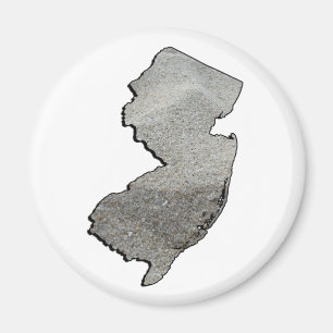 New Jersey Sandy Staat Kontur Magnet