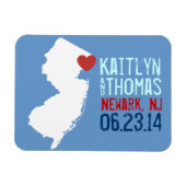 New Jersey Save the Date - Customizable City Magnet (Horizontal)