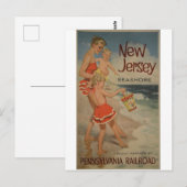 New Jersey Seashore Vintage Travel Postcard Postkarte (Vorne/Hinten)