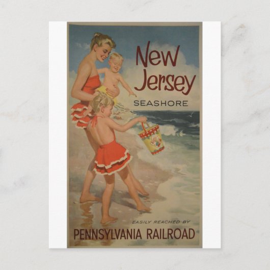 New Jersey Seashore Vintage Travel Postcard Postkarte (Vorderseite)