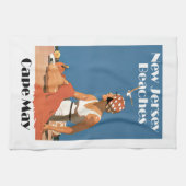 New-Jersey setzt ~ Cape May auf den Strand Geschirrtuch (Horizontal)