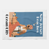 New-Jersey setzt ~ Ozean-Stadt auf den Strand Küchentuch (Horizontal)