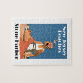 New-Jersey setzt ~ Steinhafen auf den Strand Puzzle (Horizontal)