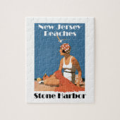 New-Jersey setzt ~ Steinhafen auf den Strand Puzzle (Vertikal)