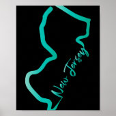 New Jersey Shirt Jersey Graphic Tees For Women. Me Poster (Vorne)