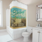 New Jersey Shore Beach Vintage Travel Duschvorhang (Beispiel)