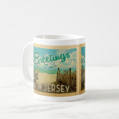 New Jersey Shore Beach Vintage Travel Kaffeetasse (Vorderseite Links)