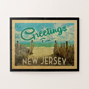 New Jersey Shore Puzzle Strand Vintage